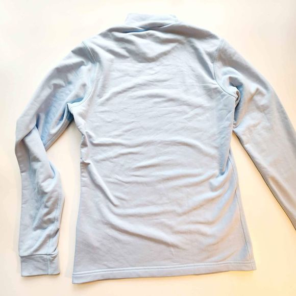 Nike Fit Dry Top Mock Turtleneck Womens Size Medium Light Blue Shirt Base Layer - Picture 6 of 6